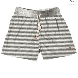 Retromarine Men’s Luxury Gray Seersucker Swimsuit - Medium (32/33W)